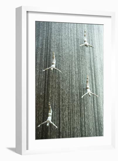 Waterfall, Dubai Mall, Dubai, United Arab Emirates, Middle East-Amanda Hall-Framed Photographic Print