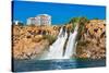 Waterfall Duden at Antalya Turkey - Nature Travel Background-Nik_Sorokin-Stretched Canvas