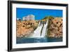 Waterfall Duden at Antalya Turkey - Nature Travel Background-Nik_Sorokin-Framed Photographic Print