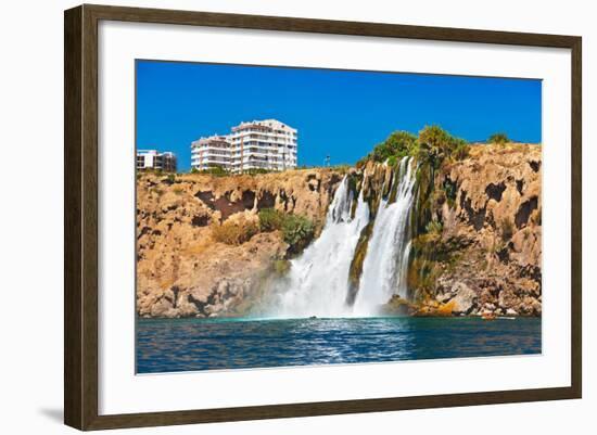 Waterfall Duden at Antalya Turkey - Nature Travel Background-Nik_Sorokin-Framed Photographic Print