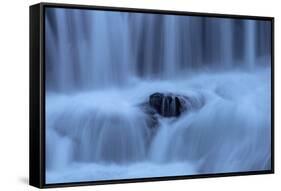 Waterfall Flow Detail, Outside Skógafoss, Waterfall Iceland-Vincent James-Framed Stretched Canvas