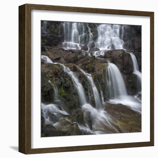 Waterfall, Fuglafjordur, Denmark-Martin Zwick-Framed Photographic Print