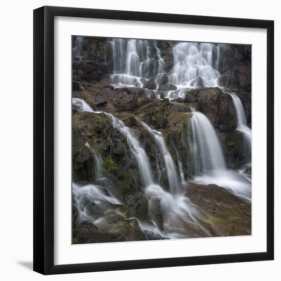 Waterfall, Fuglafjordur, Denmark-Martin Zwick-Framed Photographic Print