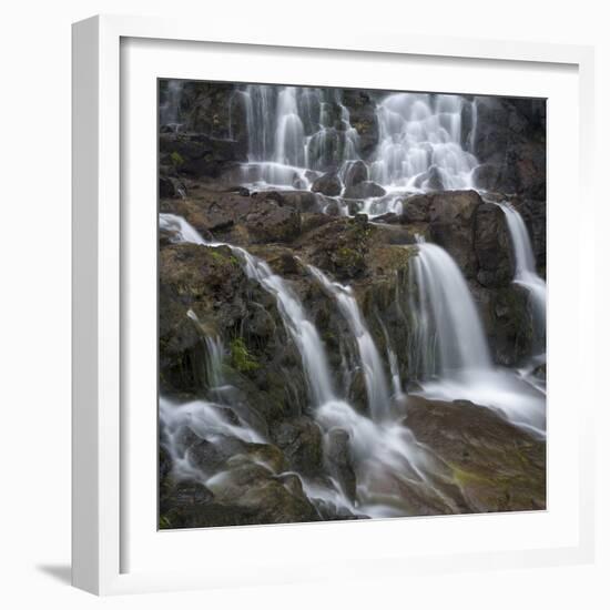 Waterfall, Fuglafjordur, Denmark-Martin Zwick-Framed Photographic Print