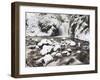 Waterfall Geroldsau in Winter, Near Baden Baden, Black Forest, Baden Wurttemberg, Germany, Europe-Marcus Lange-Framed Photographic Print