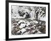 Waterfall Geroldsau in Winter, Near Baden Baden, Black Forest, Baden Wurttemberg, Germany, Europe-Marcus Lange-Framed Photographic Print