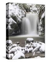 Waterfall Geroldsau in Winter, Near Baden Baden, Black Forest, Baden Wurttemberg, Germany, Europe-Marcus Lange-Stretched Canvas