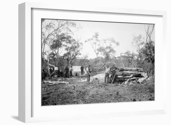 Waterfall Gold Mine, Boorara, Kalgoorlie, Western Australia, 1896-null-Framed Giclee Print