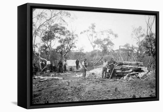 Waterfall Gold Mine, Boorara, Kalgoorlie, Western Australia, 1896-null-Framed Stretched Canvas