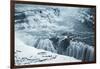 Waterfall Gullfoss In Winter. Arnessysla. Iceland-Oscar Dominguez-Framed Photographic Print