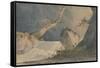 Waterfall in a Desolate Landscape-John Sell Cotman-Framed Stretched Canvas