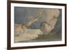 Waterfall in a Desolate Landscape-John Sell Cotman-Framed Giclee Print