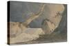 Waterfall in a Desolate Landscape-John Sell Cotman-Stretched Canvas