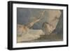 Waterfall in a Desolate Landscape-John Sell Cotman-Framed Giclee Print