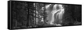 Waterfall in a Forest, Banff, Alberta, Canada-null-Framed Stretched Canvas
