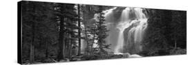 Waterfall in a Forest, Banff, Alberta, Canada-null-Stretched Canvas