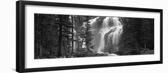 Waterfall in a Forest, Banff, Alberta, Canada-null-Framed Photographic Print