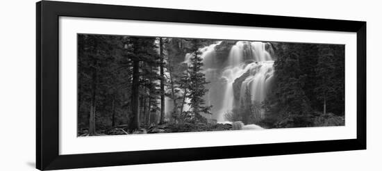 Waterfall in a Forest, Banff, Alberta, Canada-null-Framed Photographic Print