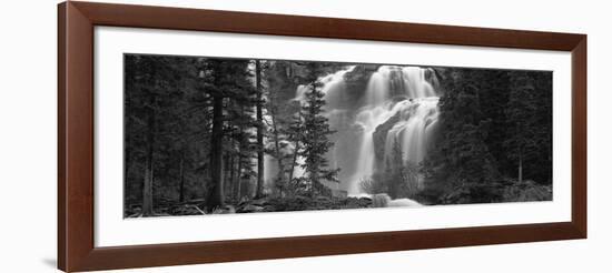 Waterfall in a Forest, Banff, Alberta, Canada-null-Framed Photographic Print