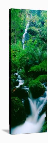 Waterfall in a Forest, Dartmoor, Devon, England-null-Stretched Canvas