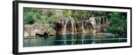 Waterfall in a forest, Hanging Lake, White River National Forest, Colorado, USA-null-Framed Premium Photographic Print