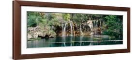 Waterfall in a forest, Hanging Lake, White River National Forest, Colorado, USA-null-Framed Premium Photographic Print