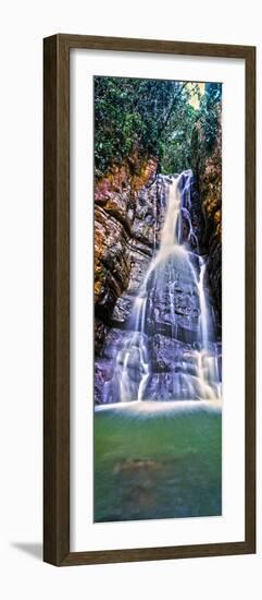 Waterfall in a Forest, La Mina Falls, Caribbean National Forest, Puerto Rico-null-Framed Photographic Print