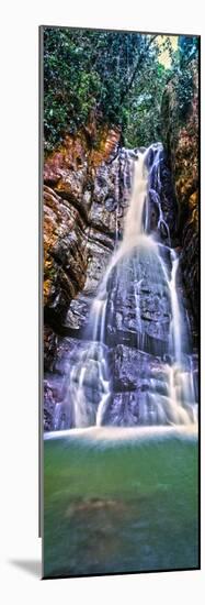 Waterfall in a Forest, La Mina Falls, Caribbean National Forest, Puerto Rico-null-Mounted Photographic Print