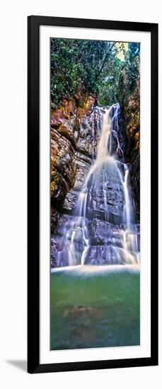 Waterfall in a Forest, La Mina Falls, Caribbean National Forest, Puerto Rico-null-Framed Photographic Print