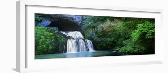 Waterfall in a Forest, Lison River, Jura, France-null-Framed Photographic Print