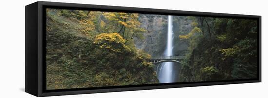 Waterfall in a Forest, Multnomah Falls, Columbia River Gorge, Multnomah County, Oregon, USA-null-Framed Stretched Canvas