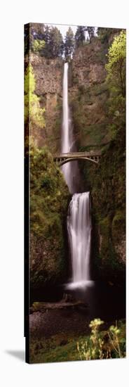 Waterfall in a Forest, Multnomah Falls, Columbia River Gorge, Oregon, USA-null-Stretched Canvas