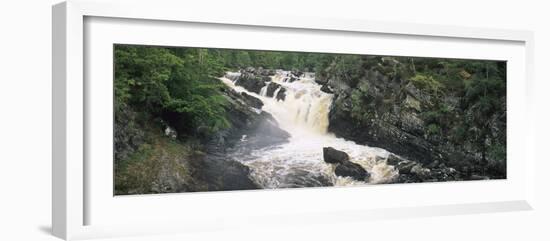 Waterfall in a Forest, Rogie Falls, Black Water River, Inverness, Ross and Cromarty-null-Framed Photographic Print