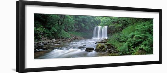 Waterfall in a Forest, Sgwd Yr Eira (Waterfall of Snow), Afon Hepste, Brecon Beacons National Pa...-null-Framed Photographic Print