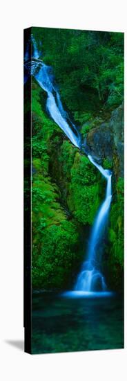 Waterfall in a Forest, Sullivan Falls, Opal Creek Wilderness, Oregon, USA-null-Stretched Canvas