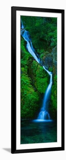 Waterfall in a Forest, Sullivan Falls, Opal Creek Wilderness, Oregon, USA-null-Framed Photographic Print