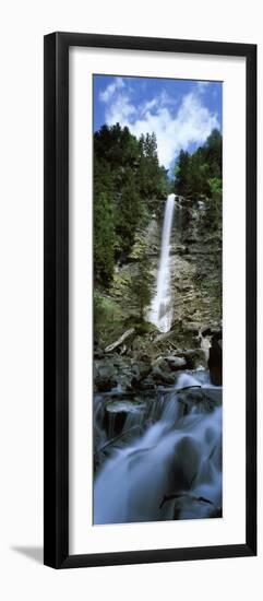 Waterfall in a Forest, Tatschbachfall, Engelberg, Obwalden Canton, Switzerland-null-Framed Photographic Print
