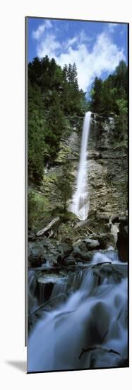 Waterfall in a Forest, Tatschbachfall, Engelberg, Obwalden Canton, Switzerland-null-Mounted Photographic Print