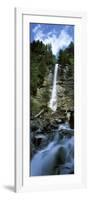 Waterfall in a Forest, Tatschbachfall, Engelberg, Obwalden Canton, Switzerland-null-Framed Photographic Print