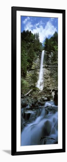 Waterfall in a Forest, Tatschbachfall, Engelberg, Obwalden Canton, Switzerland-null-Framed Photographic Print