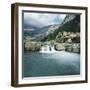 Waterfall in a Valley-null-Framed Photographic Print