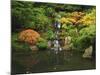 Waterfall in Autumn at the Portland Japanese Garden, Portland, Oregon, USA-Michel Hersen-Mounted Photographic Print