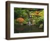 Waterfall in Autumn at the Portland Japanese Garden, Portland, Oregon, USA-Michel Hersen-Framed Photographic Print