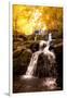 Waterfall in Autumn-Lantern Press-Framed Art Print