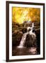 Waterfall in Autumn-Lantern Press-Framed Art Print