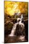 Waterfall in Autumn-Lantern Press-Mounted Premium Giclee Print