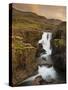 Waterfall in Berufjordur Fjord, Iceland-Don Grall-Stretched Canvas