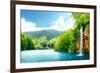 Waterfall in Deep Forest of Croatia-Iakov Kalinin-Framed Photographic Print