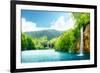 Waterfall in Deep Forest of Croatia-Iakov Kalinin-Framed Photographic Print