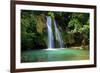 Waterfall in Deep Green Forest-Vitaliy Pakhnyushchyy-Framed Photographic Print